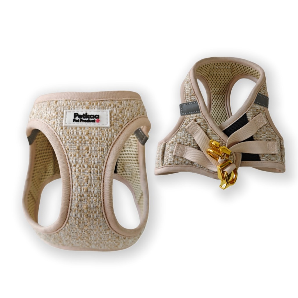 petkaa-luxury-tweed-dog-harness